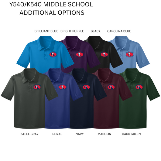 FLCS Middle School Performance Polo Options