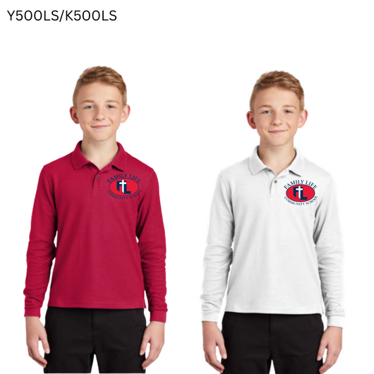 FLCS Long Sleeve Polo-Youth and Adult