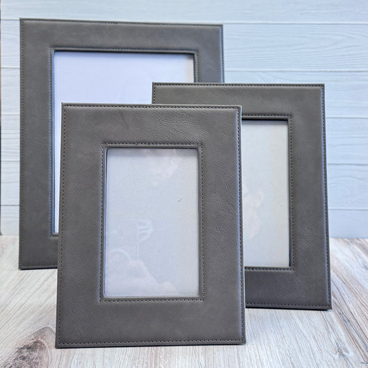 Grey Leatherette Frame