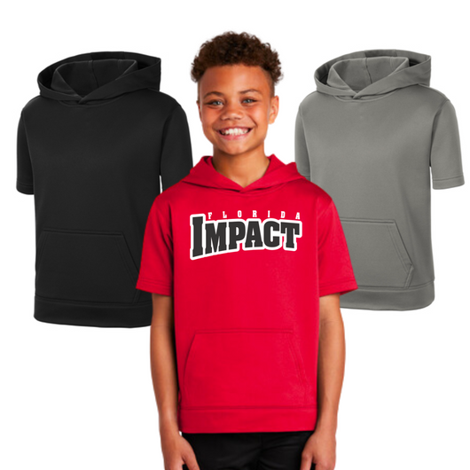 Impact Unisex Performance  Short Sleeve Hoodie