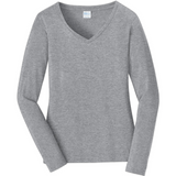 Port & Company® Ladies Long Sleeve Fan Favorite V-Neck Tee. LPC450VLS