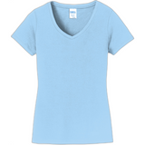 Port & Company® Ladies Fan Favorite V-Neck Tee. LPC450V