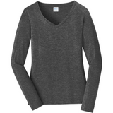 Port & Company® Ladies Long Sleeve Fan Favorite V-Neck Tee. LPC450VLS