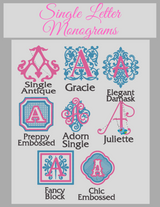 Monogrammed Bottle Koozies - Banana Bug Designs