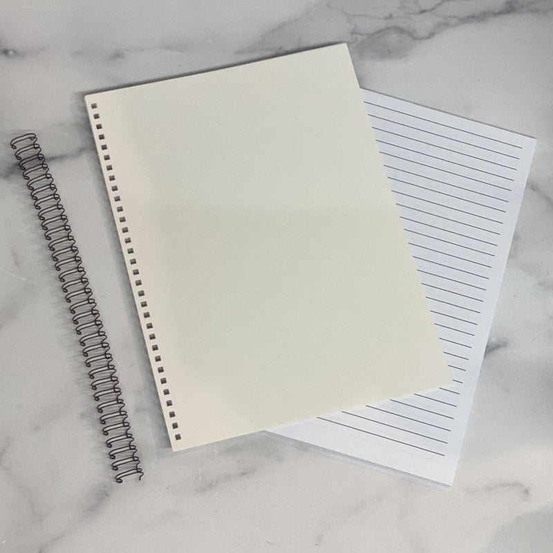 Spiral Sublimation Notebook White with 160 Lined Pages 8.3*5.8